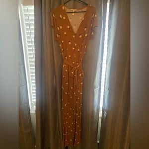 Matilda Jane Jumpsuit Small Mustard Brown